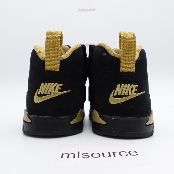 NEW Size 6 Toddler Kid's Jordan MVP Stretch Lace Sneakers DZ5576-007 Black/Gold - Picture 6 of 10